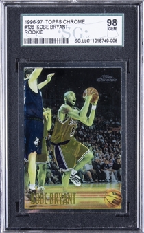 1996/97 Topps Chrome #138 Kobe Bryant Rookie Card – SGC 98 GEM 10